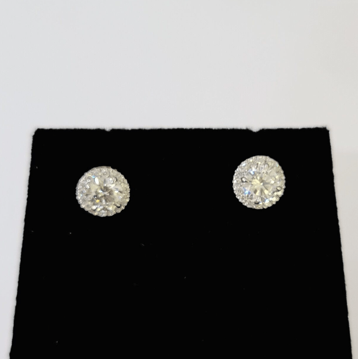 14k Yellow gold Square Earrings Diamond screw - back Lab Created Women Men Studs - GoldenlinQ